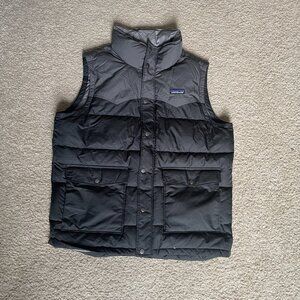 Patagonia Black and Gray Puffer Vest